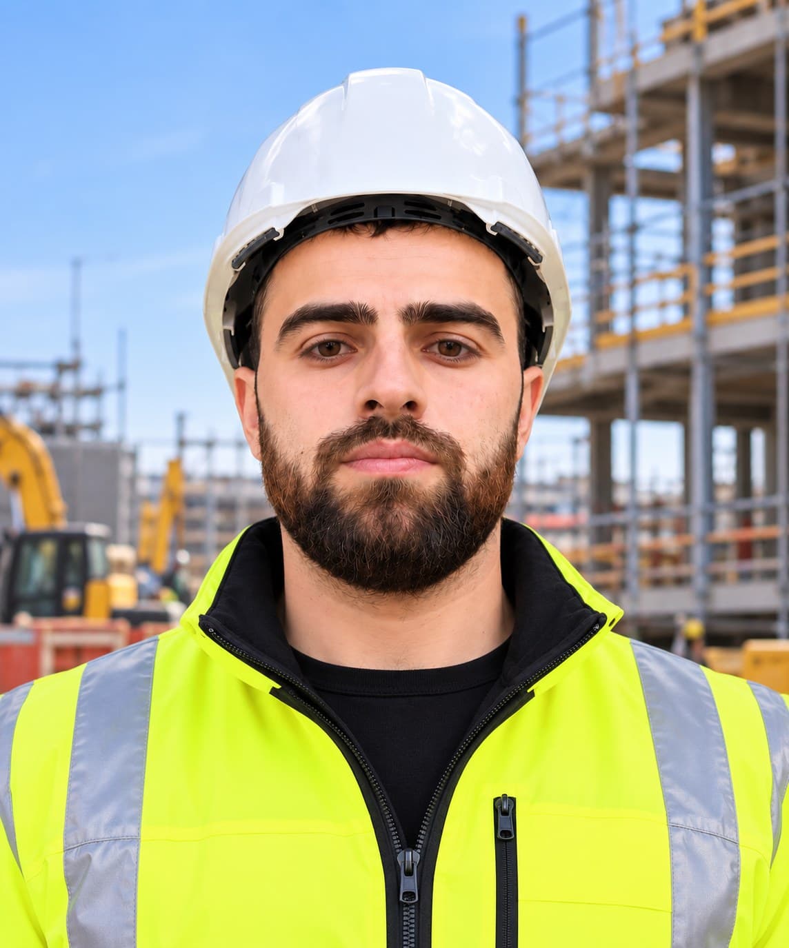 Sayido Bovarov, Director of PAMIRYX Construction Ltd, on a construction site